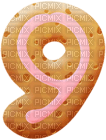 Kaz_Creations Numbers Biscuit 9 - ilmainen png