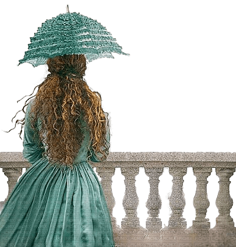 Vintage.Femme.Woman.balcony.Victoriabea - Free PNG