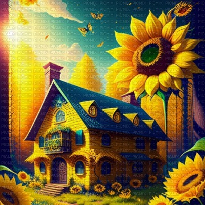 Sunflower House - PNG gratuit