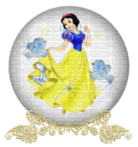 snow white snow globe - 無料のアニメーション GIF