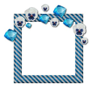 Small Blue/White Frame - PNG gratuit