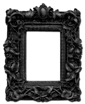 Kaz_Creations Deco Frame Gothic Black - gratis png