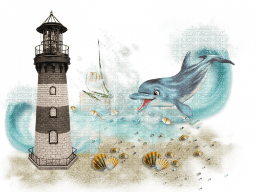 dolceluna deco dolphin summer - 無料png