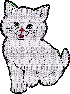 chat argenté - Бесплатный анимированный гифка