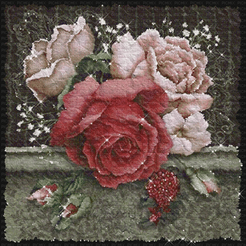animated glitter background rose - Gratis geanimeerde GIF