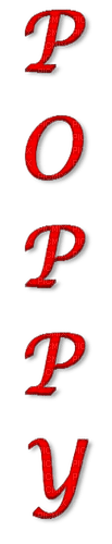 Poppy.Text.Red.Victoriabea - 無料png