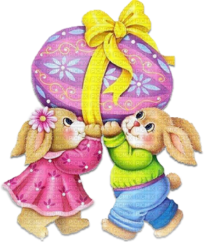 soave deco easter bunny easter eggs friends - darmowe png