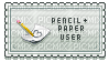 pencil and paper user stamp - png ฟรี