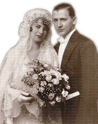 Rena Vintage Paar Hochzeit Frau Mann - Free PNG
