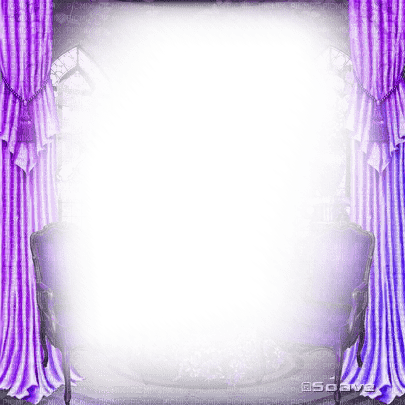 soave frame vintage curtain room purple - Free PNG