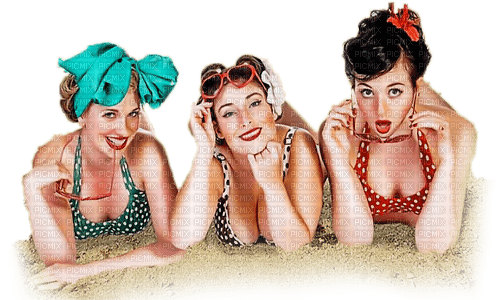 soave woman vintage summer beach rockabilly - Free PNG