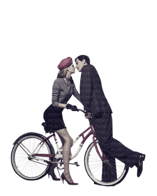 couple on bicycle bp - ingyenes png