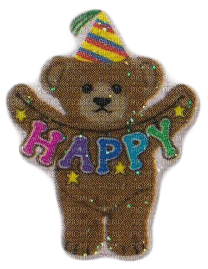 Happy birthday bear - besplatni png