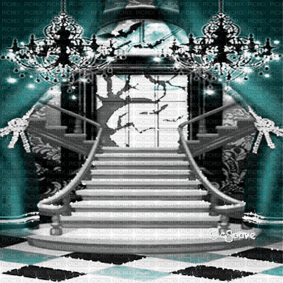 SOAVE BACKGROUND ANIMATED gothic HALLOWEEN room - Ilmainen animoitu GIF