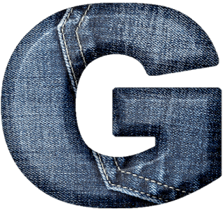 Jeans Blue Alphabet - Bogusia - безплатен png