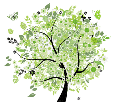 Kaz_Creations Green Tree - 免费PNG