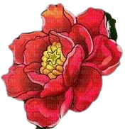 rosa rossa dipinta - png gratuito