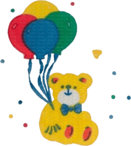 Birthday teddy bear - zdarma png