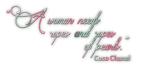 soave text pearl coco chanel pink green - ücretsiz png