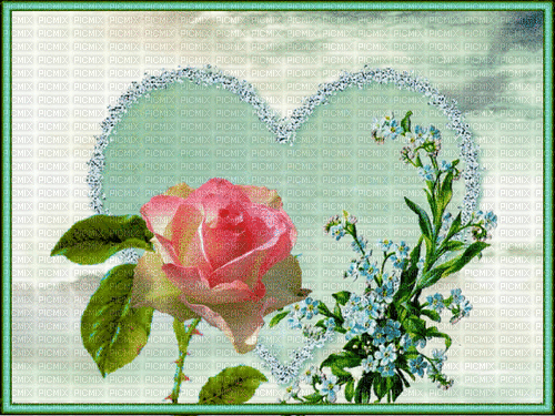 Background Flower Heart - Gratis geanimeerde GIF