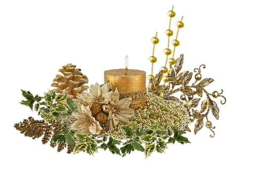 candle gold - png grátis