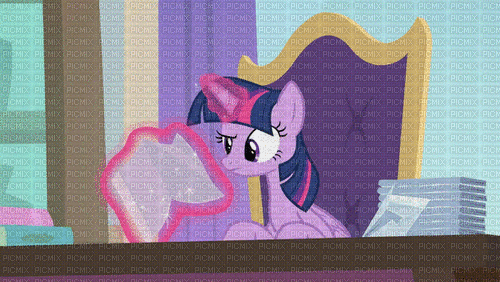 ✶ Twilight Sparkle {by Merishy} ✶, anime , cartoon , mlp , mylittlepony ,  mylittleponyfriendshipismagic , pony , animal , twilight , twily ,  twilightsparkle , unicorn , fantasy , purple , gif , animated - GIF animado  grátis - PicMix