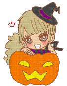 halloween pumpkin witch - Gratis animeret GIF