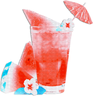 soave deco summer fruit cocktail watermelon - PNG gratuit