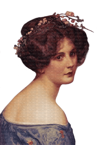 Woman with Flower Crown - gratis png