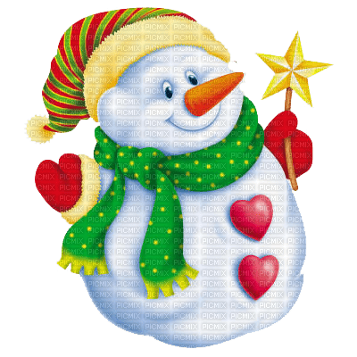 Snowman Christmas gif - png ฟรี