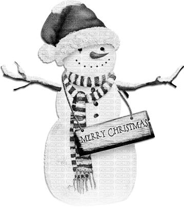 soave deco christmas winter text snowman black - 無料png