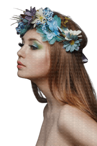 kikkapink woman spring flower - PNG gratuit