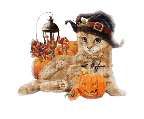 loly33  chat halloween - png grátis