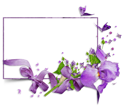 minou-frame-purple-flower - kostenlos png