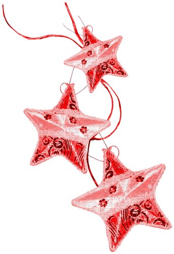 Stars.Ornaments.Red - gratis png