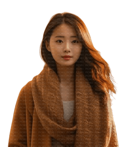 Asian woman autumn - Free PNG