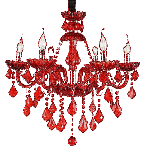 Red.Chandelier.Gothic.Lamp.Victoriabea - GIF เคลื่อนไหวฟรี