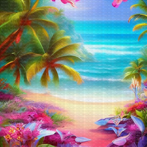 Background, Hintergrund, tropical, summer - png gratis
