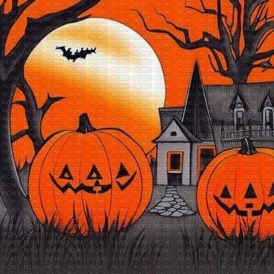 Orange Halloween Background - gratis png