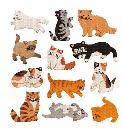 Cat stickers - PNG gratuit
