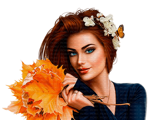 autumn woman by nataliplus - ücretsiz png