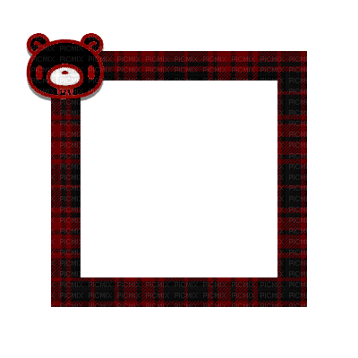 Small Black/Red Frame - nemokama png