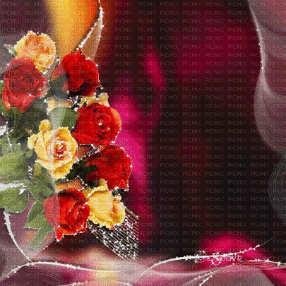 soave background animated vintage flowers rose - GIF animé gratuit