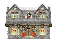minou christmas house deco - Free animated GIF