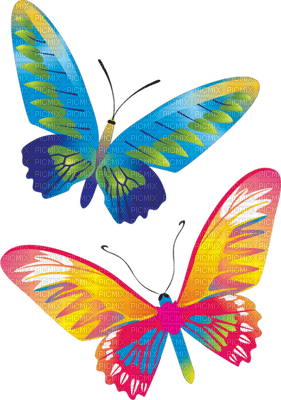 Kaz_Creations Deco Butterflies Butterfly Colours Colourful - png ฟรี