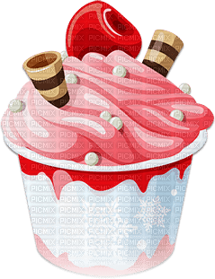 soave deco summer ice cream pink red brown - δωρεάν png