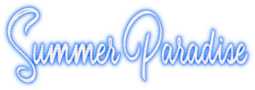 Summer Paradise Text - Free PNG