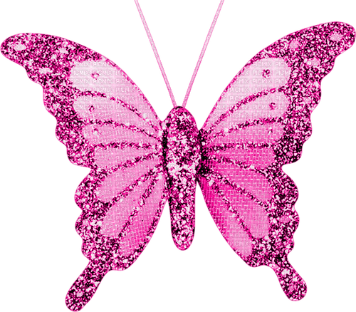 Glitter.Butterfly.Pink - nemokama png
