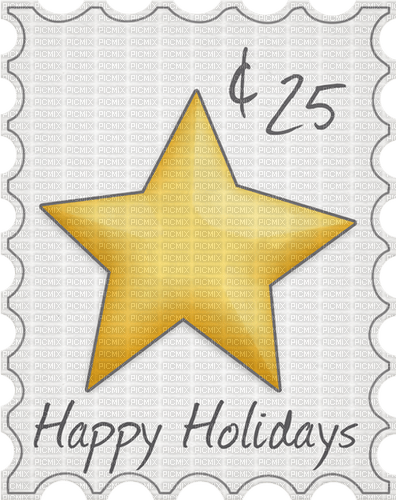 Happy Holidays Christmas Stamp Text - Bogusia - безплатен png