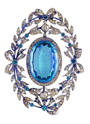 2 Blue Brooch - By StormGalaxy05 - png ฟรี